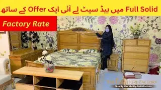 Solid Wooden Bed Set in Modern Design | Led Table | Chester | Bed Set @thefurniturefactory