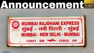 Announcement of Mumbai Rajdhani Express at Kota Junction