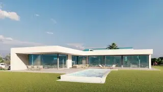 Plot with turnkey contemporary 3 bedroom villa set Palmares golf course, Lagos, Portugal