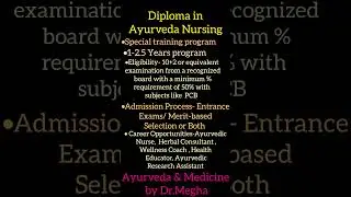 AYURVEDIC NURSING COURSE     #medicalword#medicalknowledge#ayurveda#mbbs#bams#pharmacy#job#ayucourse