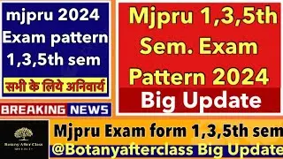Mjpru exam pattern 2024 /  BA,BSc,Bcom 1,3,5th sem Exam pattern / #revious_year_paper