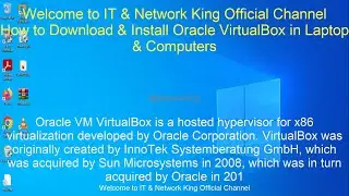 How to install & download Oracle VM VirtualBox in Laptop & Computers