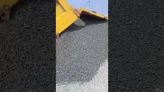 Coarse Aggregate unload at Stack yard from drum truck #stone #dubai #aggregate #stack #yard #20mm