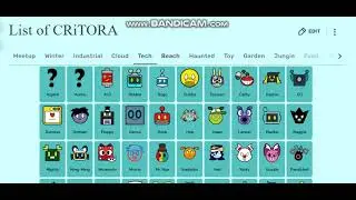 A List Of All Critoras