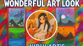 4 easy painting drawing 🎨🖌️🤗🥰//nidhi doodles 