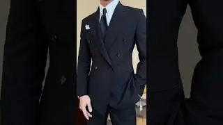 Sleek double - breasted suit, perfect for formal looks. 👔 #MensFashion #SuitStyle #ElegantOutfit