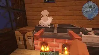 Minecraft Cooking chicken burger
