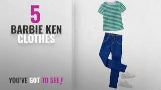 Top 10 Barbie Ken Clothes [2018]: Barbie Ken Fashion Casual Stripe Shirt & Jeans