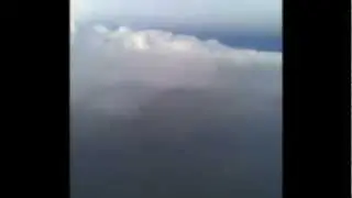 Aerial view of supercell north of Wichita Falls, TX from 34,000ft elevation