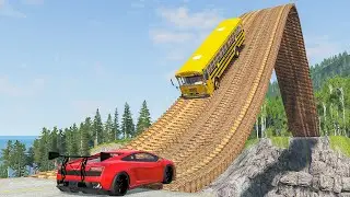 Cars vs Loop Bridge &ndash; BeamNG.Drive