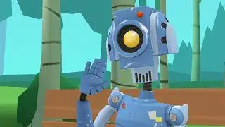 Robot and android congrats for teenagers Smurfs