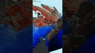 Giant Waves Destroying Voxel Ships #physics #simulation #realtime