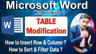 How to insert & edit table in ms word | creating and formatting table | Table Design | word class 7