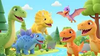 Ten Little Dinosaurs Song 🦕 | Fun Counting Rhyme for Toddlers | Kids Learning Video