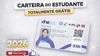 DNE 2026: Carteira do Estudante TOTALMENTE GR&Aacute;TIS (Passo a Passo)