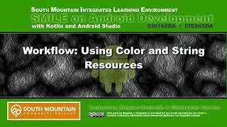 Android 01I - Workflow: Using color and string resources