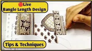 Easy Mehndi Design Instagram 🔴Live Session | Step-by-Step Bangle Length Mehndi Design | #easymehndi 