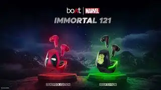 boAt | Immortal 121 Gaming Wireless Earbuds| Deadpool & Hulk Edition