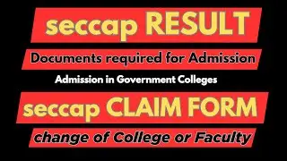 How to check seccap RESULT | seccap Result 2025 | Cut-off Marks | Admission in College | claim form