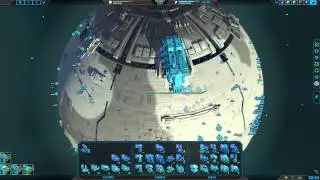 Planetary Annihilation 3v3v3 Team Armies : Unit Cannons across the sky