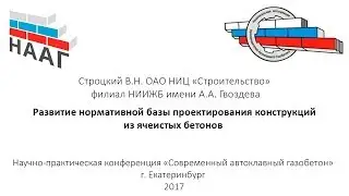 Строцкий В.Н. Развитие нормативной базы проектирования конструкций из ячеистых бетонов