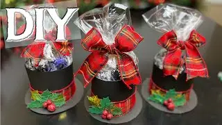 How to Make SNOWMAN Hat Candy Holder | Homemade Holiday Gift Idea