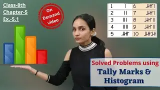 How to organize data with using Tally marks | Histogram | Chapter-5 Exercise-5.1 Class8th | UTM