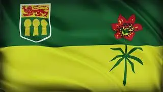 Saskatchewan Waving Flag &ndash; 1 Hour Loop | Canadian Provinces Flags