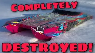 RC Boating in the SNOW goes HORRIBLY WRONG- Traxxas M41