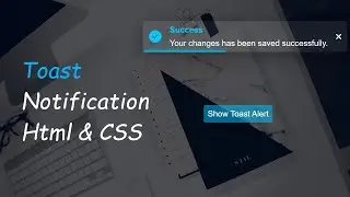 Slide Animated Toast Notification with Progress Bar in HTML CSS & jQuery 