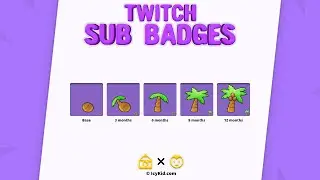 Premium Sub Badges - Palm Tree Growing Premium Sub - PSD - Premium Download