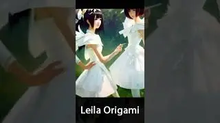 Beautiful anime girls wearing origami dress ✨✨#shorts #anime #origami #white