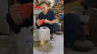 Clueless Person Trying to Use a Funnel