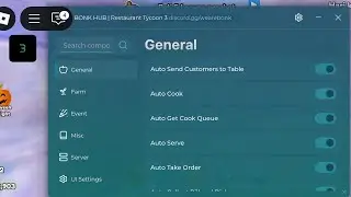 SCRIPT RESTAURANT TYCOON 3 | AUTO TAKE ORDER, AUTO COLLECT MONEY, AUTO COOK | USE KEY, PASTEBIN