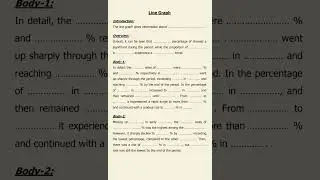 IELTS Writing task 1 template. Line graph.#ielts #ieltspreparation #class #learnenglish#ieltswriting