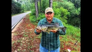 Catching my personal best bass!