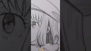 Takina Inoue drawing from anime Lycoris Recoil #shorts