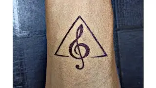 How to make music tattoo on hand || #shorts #youtubeshorts