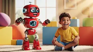 Four Little Toy Robots March March March | Nursery Rhymes for Kids & Baby Songs