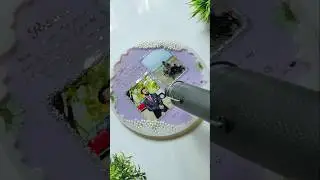 DIY Customized Resin Photo Frame Making with Pearl Beads and Dried Flower #resinphotoframe