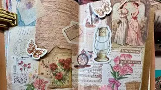 Timeless Tales Journal📝🌷#asmrsounds #junkjournalling #journal #vintagejournal #scrapbooking#collage