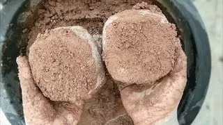 ASMR Gritty Red Dirt Crumbling In Water | Dry Crumbling | Vlog | Ashfi Asmr