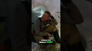 Building a Snow Cave Survival Shelter in the Wilderness #shorts