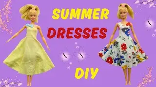DIY Barbie Summer Dresses | Easy Fashion Crafts for Kids | Barbie Clothes #22