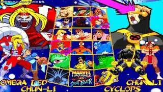 Marvel Super Heroes Vs. Street Fighter - NO-18 vs Alpha Counter
