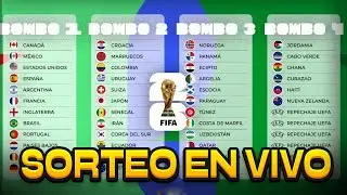 MUNDIAL 2026 SORTEO EN VIVO ⚽ BOMBOS Y FASE DE GRUPOS
