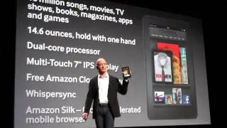 Amazon CEO Jeff Bezos Announces Price of Kindle Fire Color Tablet $199