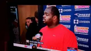 Tom Brady disrupting Vince Wilfork's press conference 10/2/2011