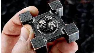 Steel Flame Large and Regular Size Ring Spins with Plugs by Derrick Obatake