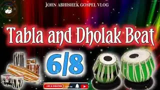 6/8 Tabla and Dholak beat music loop